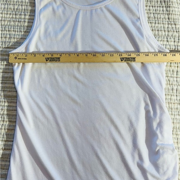 BTFBM White Ruched Side Fitted Tank Dress, Size XL - Picture 7 of 10